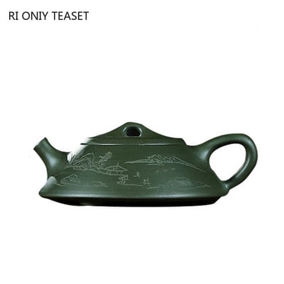 110 ml Kinijos Yixing purpurinio molio arbatinukai žaliavinio rūdos žalio purvo akmens samtelis arbatos puodukas Zisha filtras namų virdulys arbatos rinkinio reikmenys