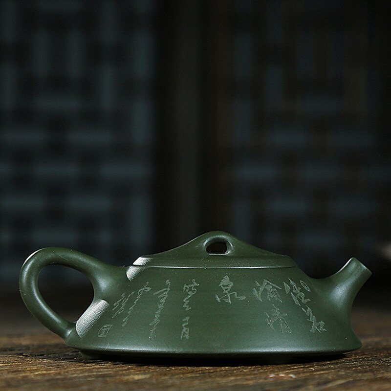 110 ml Kinijos Yixing purpurinio molio arbatinukai žaliavinio rūdos žalio purvo akmens samtelis arbatos puodukas Zisha filtras namų virdulys arbatos rinkinio reikmenys