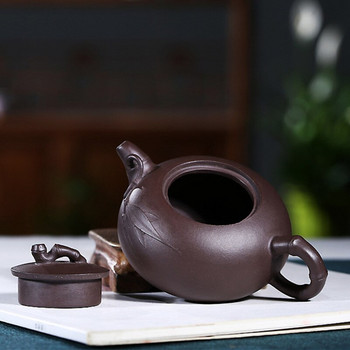 140 мл лилави глинени чайници Yixing Raw Ore Zhu Mud Tea Pot Home Zisha Filter чайник Китайска чаена церемония Персонализирани подаръци