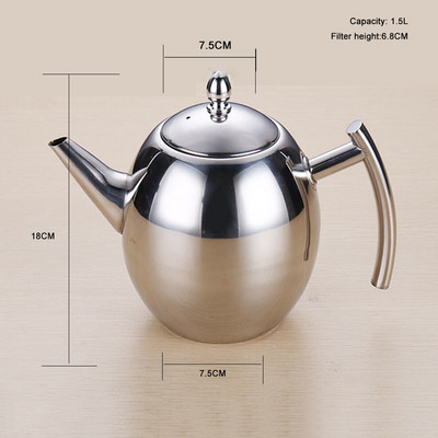 Rozsdamentes acél teáskanna többcélú vízforraló indukciós tűzhely Forrásvizes edény Készíts teáskanna szűrővel Étterem Otthoni teáskészlet