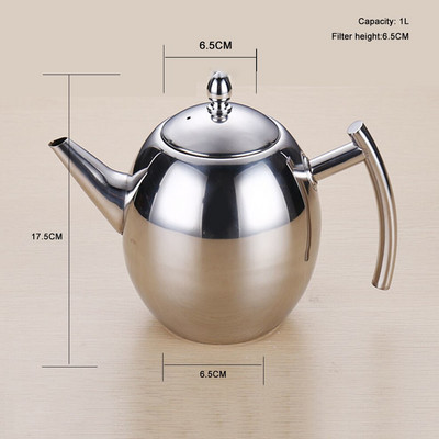 Rozsdamentes acél teáskanna többcélú vízforraló indukciós tűzhely Forrásvizes edény Készíts teáskanna szűrővel Étterem Otthoni teáskészlet