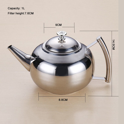 Rozsdamentes acél teáskanna többcélú vízforraló indukciós tűzhely Forrásvizes edény Készíts teáskanna szűrővel Étterem Otthoni teáskészlet