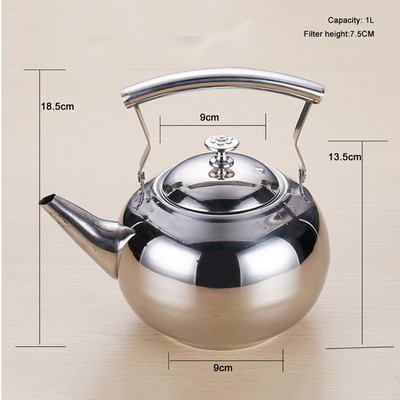Rozsdamentes acél teáskanna többcélú vízforraló indukciós tűzhely Forrásvizes edény Készíts teáskanna szűrővel Étterem Otthoni teáskészlet