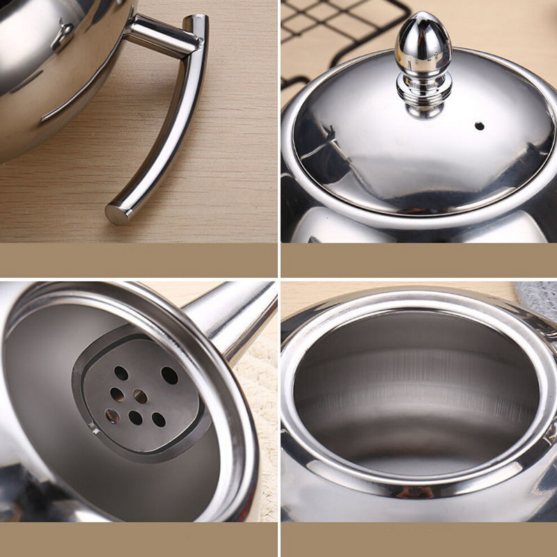 Rozsdamentes acél teáskanna többcélú vízforraló indukciós tűzhely Forrásvizes edény Készíts teáskanna szűrővel Étterem Otthoni teáskészlet