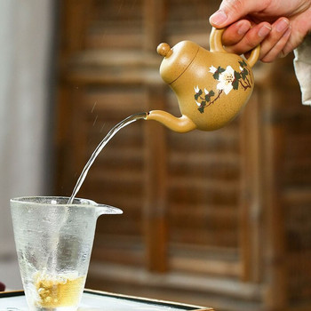 170 мл класически лилави глинени чайници Yixing Секция от сурова руда Филтър за кал Кана за чай Домашен чайник за красота Zisha Персонализиран сервиз за чай Подаръци