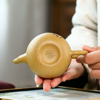 170 мл класически лилави глинени чайници Yixing Секция от сурова руда Филтър за кал Кана за чай Домашен чайник за красота Zisha Персонализиран сервиз за чай Подаръци