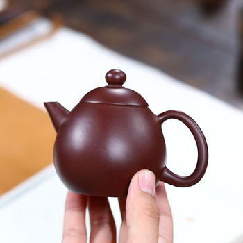 120 ml автентични лилави глинени чайници Yixing Raw Ore Zhu Mud чайник Ръчно изработен чайник с драконово яйце Чаена маса Аксесоари за съдове и прибори