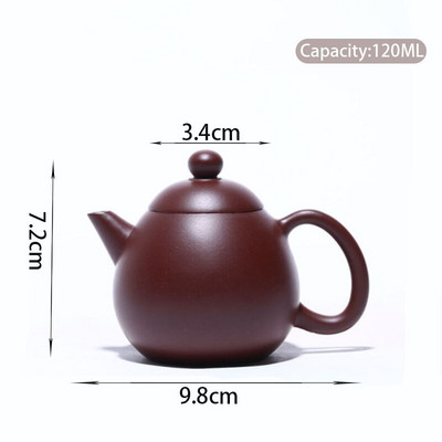 120 ml Autentiški Yixing purpurinio molio arbatinukai Raw Ore Zhu purvo virdulys Rankų darbo drakono kiaušinių arbatos puodelis arbatos stalo gėrimų priedai