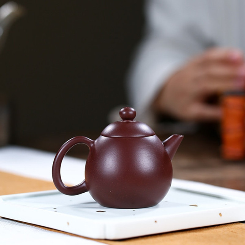120 ml Autentiški Yixing purpurinio molio arbatinukai Raw Ore Zhu purvo virdulys Rankų darbo drakono kiaušinių arbatos puodelis arbatos stalo gėrimų priedai