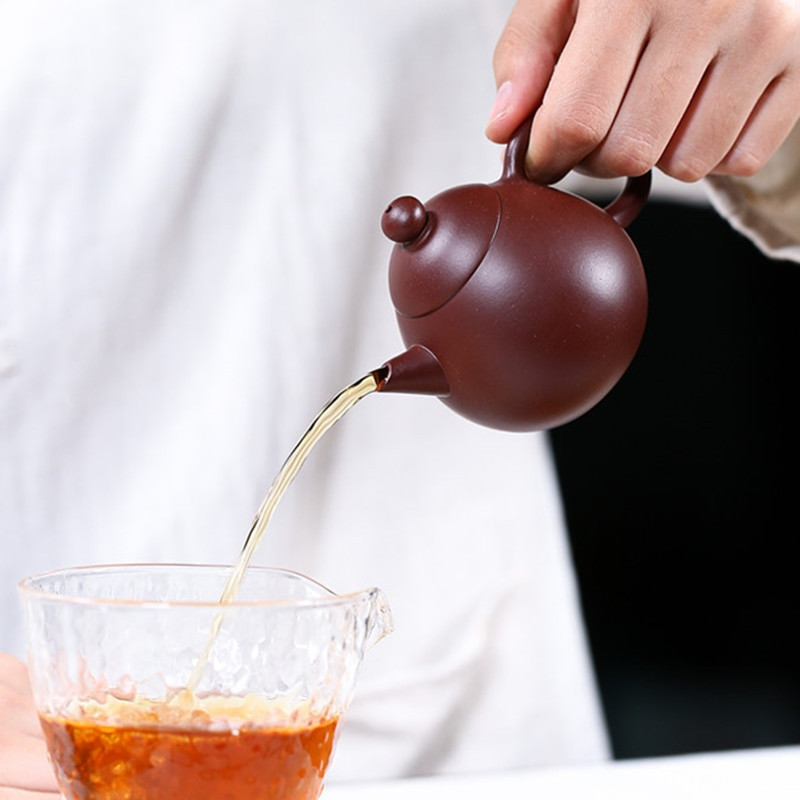 120 ml Autentiški Yixing purpurinio molio arbatinukai Raw Ore Zhu purvo virdulys Rankų darbo drakono kiaušinių arbatos puodelis arbatos stalo gėrimų priedai