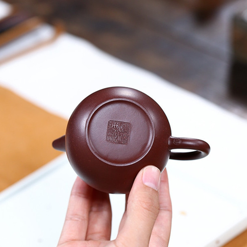 120 ml Autentiški Yixing purpurinio molio arbatinukai Raw Ore Zhu purvo virdulys Rankų darbo drakono kiaušinių arbatos puodelis arbatos stalo gėrimų priedai