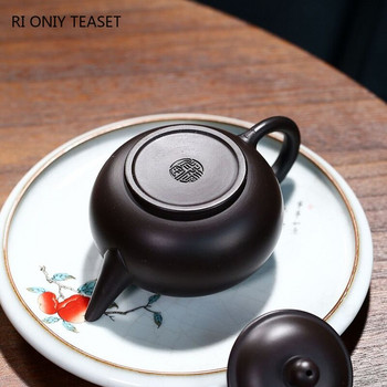 140 мл филтър за сурова руда, черна кал Чайник Китайски лилави глинени чайници Yixing Домашен чайник за красота Zisha Персонализиран сервиз за чай Консумативи