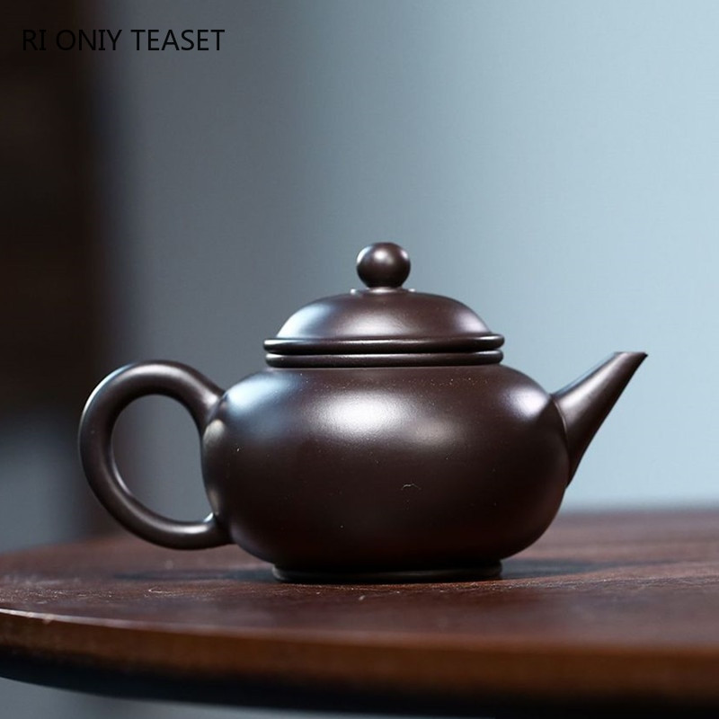 140 ml nyers érc fekete iszap filteres teáskanna Kínai Yixing lila agyag teáskannák otthoni Zisha szépség vízforraló Egyedi teáskészlet kellékek