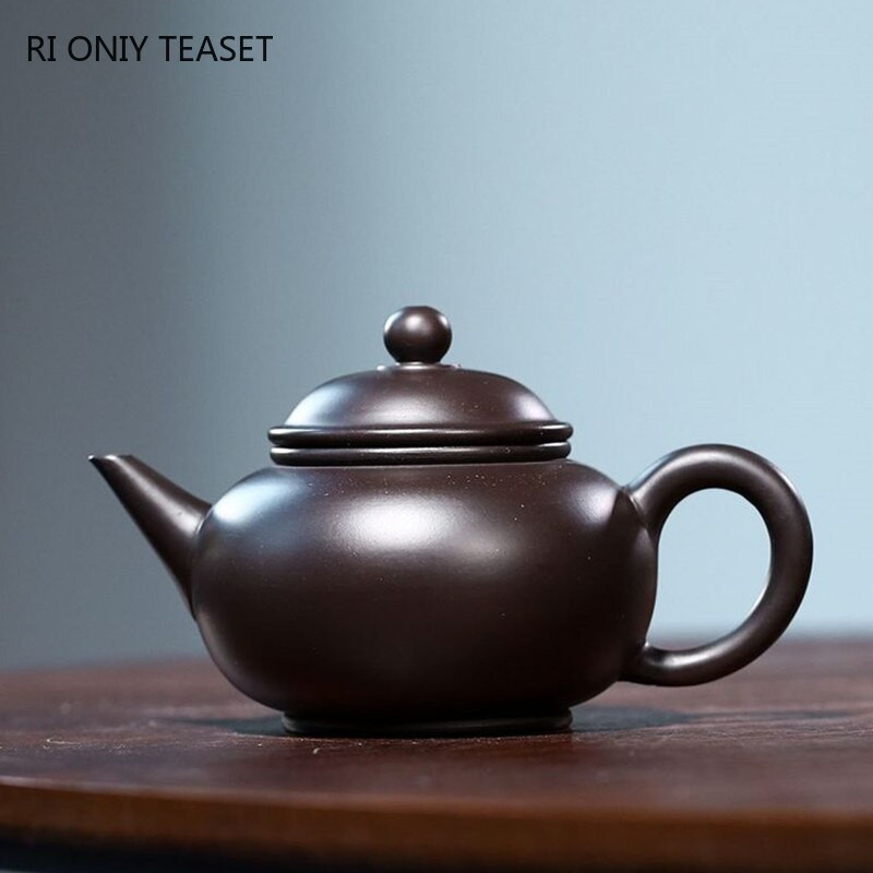 140 ml nyers érc fekete iszap filteres teáskanna Kínai Yixing lila agyag teáskannák otthoni Zisha szépség vízforraló Egyedi teáskészlet kellékek