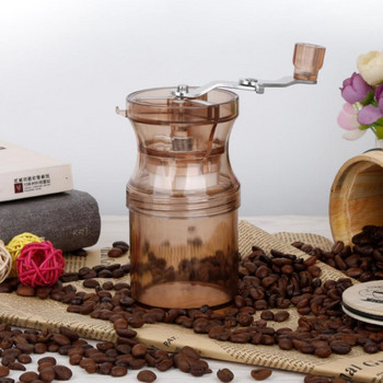 Ръчна керамична кафемелачка с укрепен стъклен буркан за съхранение Издръжлива мелница за кафе на зърна Кафемашина Кухненски инструменти