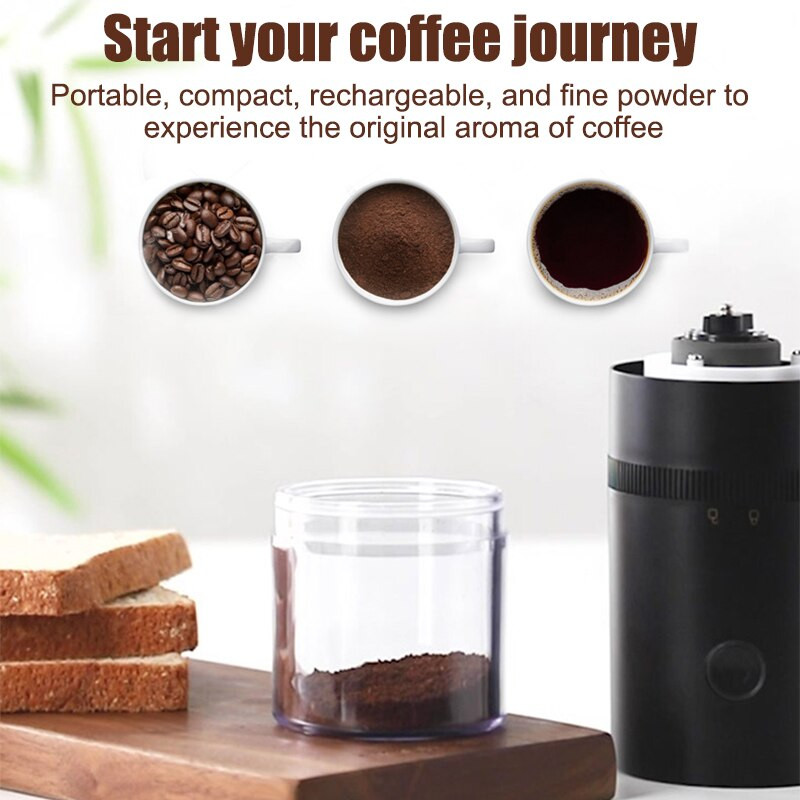2022 Új elektromos kávédaráló USB újratölthető hordozható kávézó automata daráló kávézó eszpresszó gép Otthoni utazás