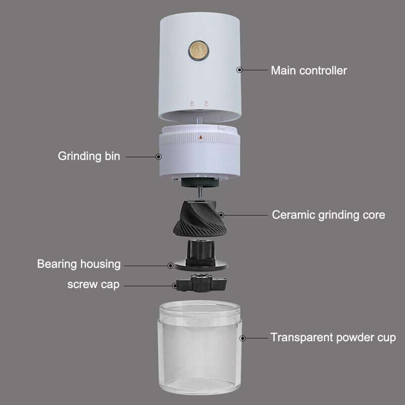 2022 Új elektromos kávédaráló USB újratölthető hordozható kávézó automata daráló kávézó eszpresszó gép Otthoni utazás