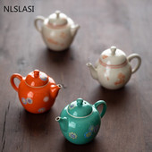 Kreatív türkiz zöld teáskanna kézzel készített kerámia teáskanna Boutique vízforraló kínai teaszertartás személyre szabott otthoni dekoráció 150 ml