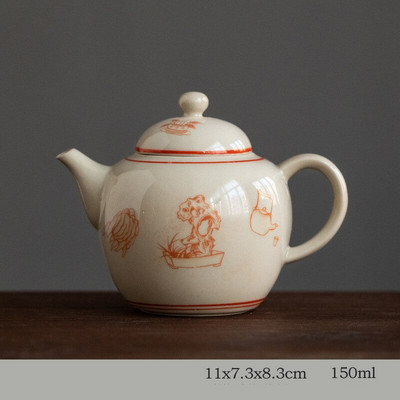 Kreatív türkiz zöld teáskanna kézzel készített kerámia teáskanna Boutique vízforraló kínai teaszertartás személyre szabott otthoni dekoráció 150 ml