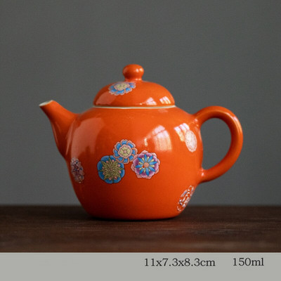 Kreatív türkiz zöld teáskanna kézzel készített kerámia teáskanna Boutique vízforraló kínai teaszertartás személyre szabott otthoni dekoráció 150 ml