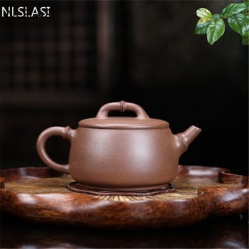 Автентичен чайник Yixing лилава глина Каменна лъжичка чайник красавици чайник Китайски ръчно изработен сервиз за чай Персонализирани подаръци 240 ml
