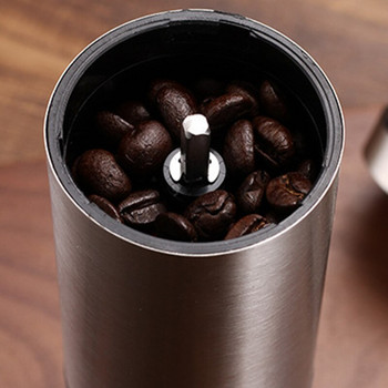Εγχειρίδιο Φορητός μύλος καφέ με κόκκους ξύλου από ανοξείδωτο ατσάλι Χειροποίητος μύλος καφέ Μύλος εργαλείων κουζίνας
