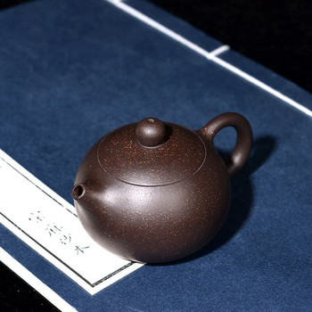 Саксия за чай Yixing в китайски стил Черен пясък Чайник с лилава глина Сурова руда Чайник за красота Чайни прибори Подаръци за китайска чаена церемония