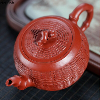 280 мл чайник Китай лилав глинен чайник Yixing Ръчно изработен лилав глинен чайник Чайник Чайник Инструменти за приготвяне на чай Чайник Занаяти Подарък