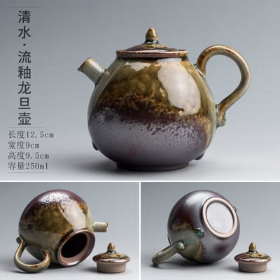 Ceainic din gresie chinezească, ceramică de uz casnic, accesorii pentru set de ceai Kung Fu, în stil japonez, ceainic de mare capacitate