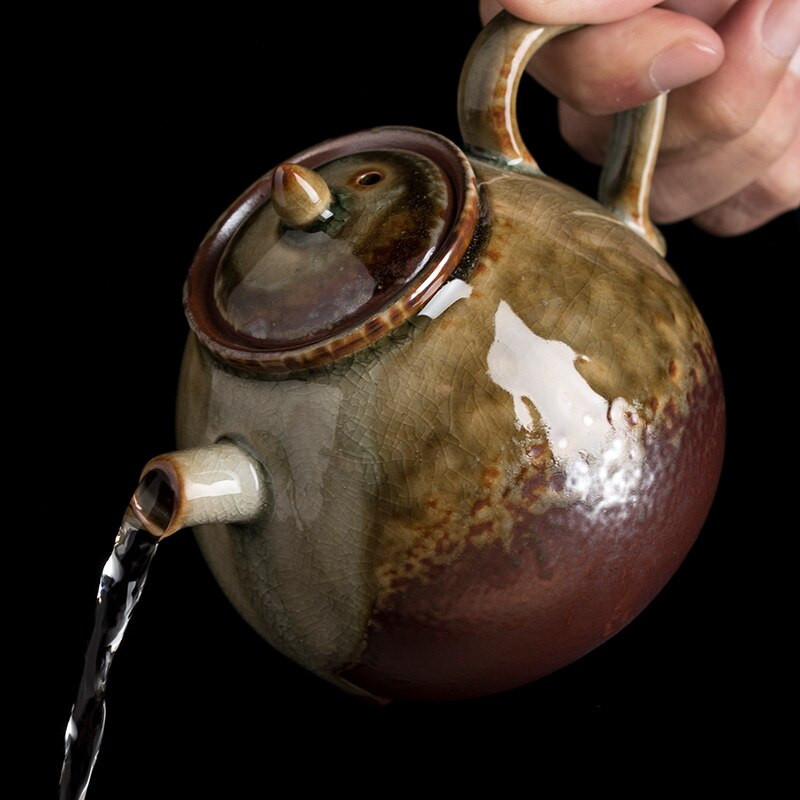 Ceainic din gresie chinezească, ceramică de uz casnic, accesorii pentru set de ceai Kung Fu, în stil japonez, ceainic de mare capacitate