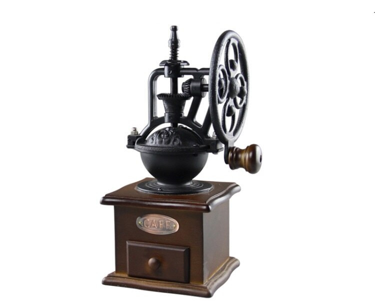 Класическа дървена ръчна кафемелачка Мелничка за подправки на кафе на зърна