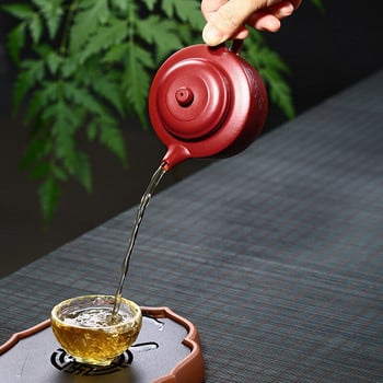 WSHYUFEI Chinese Yixing Zisha Teapot Famous Dahongpao Carved teapot Pure handmade Purple Clay teapot Домакински чайник 160 ml