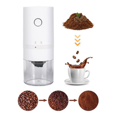 Преносима електрическа кафемелачка Автоматични мелнички за кафе на зърна Кафемелачки Burr за капково/еспресо/френска преса USB зареждане