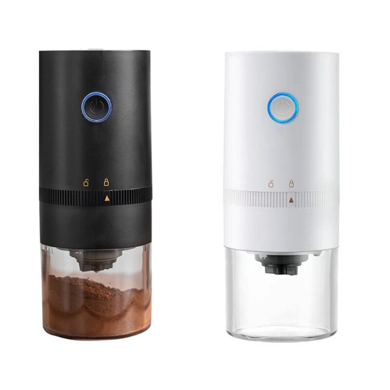 Nešiojami elektriniai kavos malūnėliai, automatiniai kavos pupelių malūnėliai Burr kavos malūnėliai lašeliniam / espreso / prancūziško spaudimo USB įkrovimui