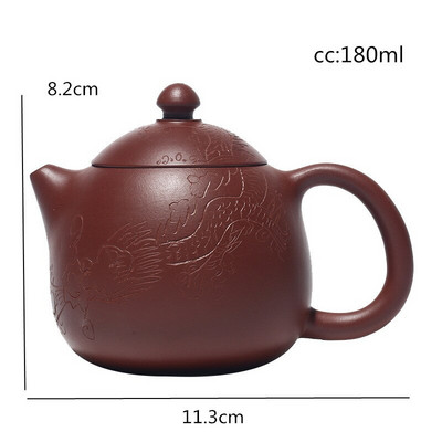 WSHYUFEI Yixing Arbatinukai Arbatinukai Dahongpao rankų darbo Dragon Egg arbatinukai Zhu Mud pritaikytos dovanos autentiškos 190ml
