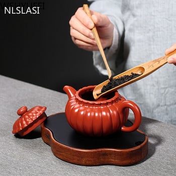 NLSLASI 300ml Yixing τσαγιέρα zisha Tea Χειροποίητο βραστήρα μωβ πήλινο ποτό Μωβ λάσπη προσαρμοσμένο κινέζικο σετ τσαγιού
