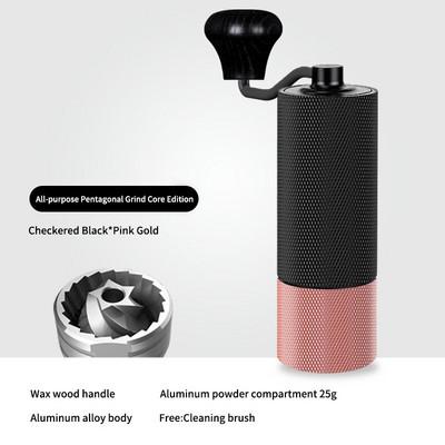 Nadogradite ručni mlin za kavu CNC Jezgra za mljevenje od nehrđajućeg čelika Dvostruki ležaj Podesivi Profesionalno mljevenje zrna kave