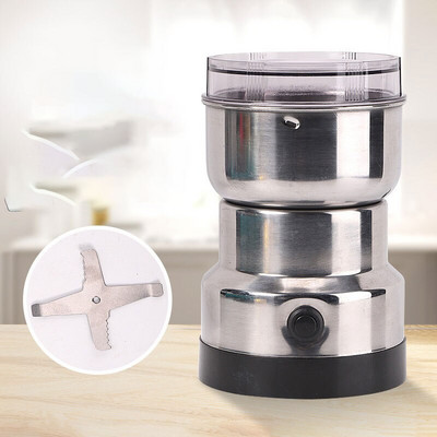 Elektrinis kavos malūnėlis nerūdijančio plieno kavos malūnėlis virtuvės grūdų riešutų pupelių prieskonių malūnėlis daugiafunkcinis smulkintuvas