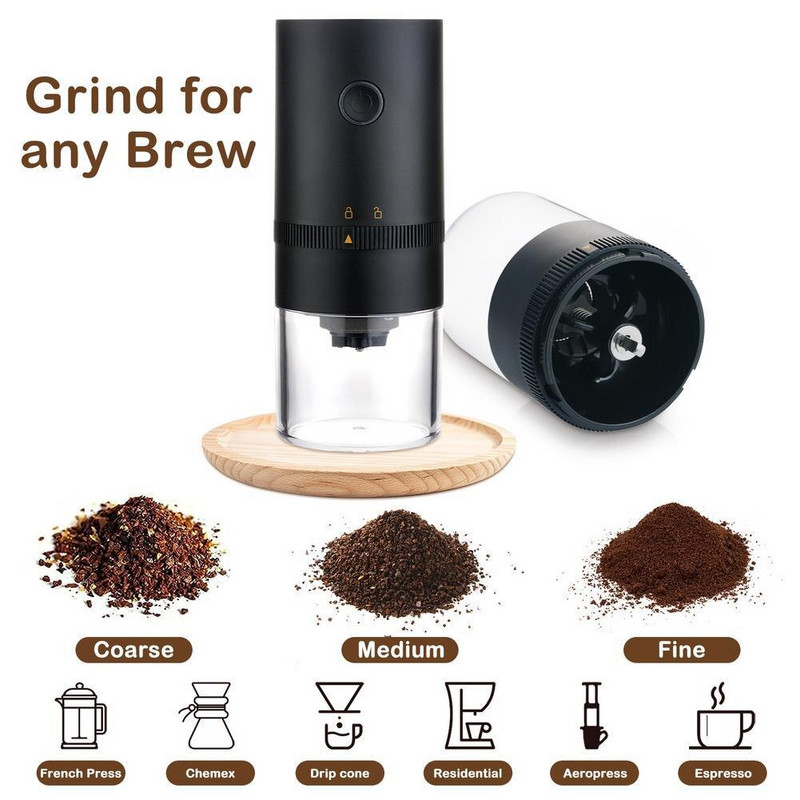 Uus täiendusega kaasaskantav elektriline kohviveski TYPE-C USB laadimismasin Profession keraamiline jahvatussüdamik kohviubade veski
