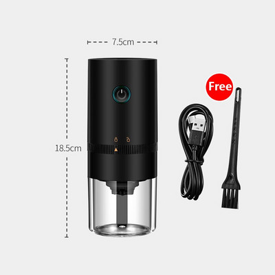 Hordozható elektromos kávédaráló kúpos maró kávédaráló kávébab daráló eszpresszó csepegtető öntéshez francia prés alá