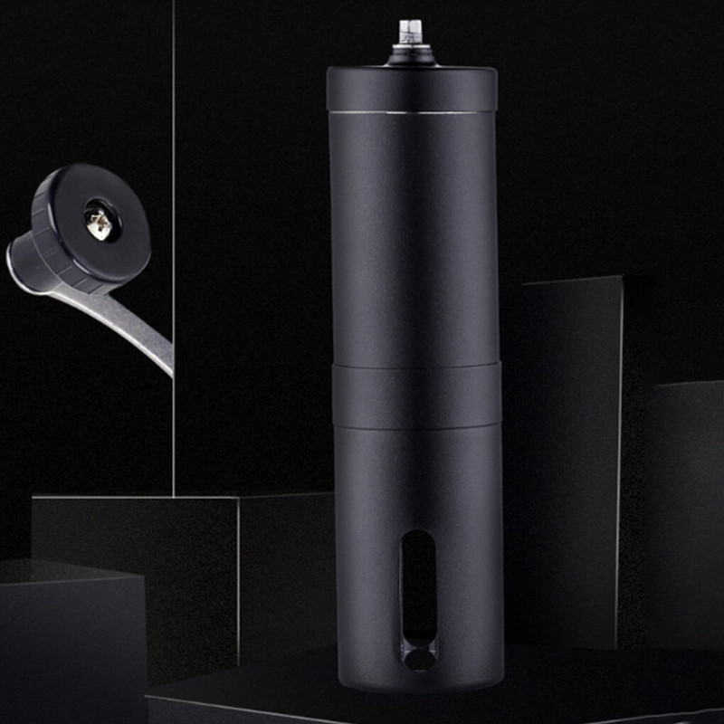 Rankinis kavos malūnėlis nerūdijančio plieno pipirų malūnėlis, nešiojamas didelės talpos rankinis alkūninis kavos malūnėlis virtuvės baro įrankis