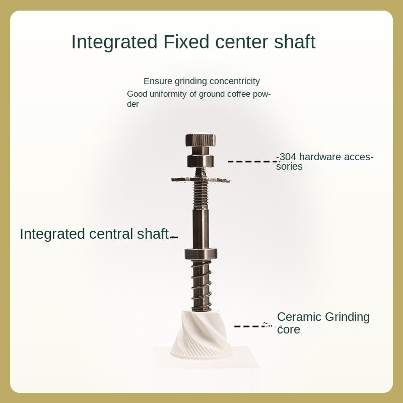 Rankinis šlifavimo aparatas Dvigubas guolis, taupantis darbą rankinis kavos pupelių malūnėlis Keraminis judesys Rankinis šlifavimas Kavos aparatas