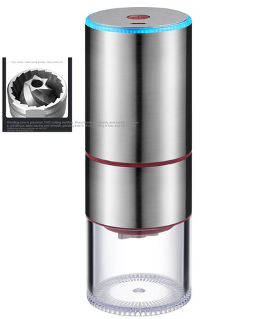 Elektromos kávédaráló USB újratölthető darálógép Otthoni utazás Hordozható diófélék szemek paprika kávébab fűszerdaráló