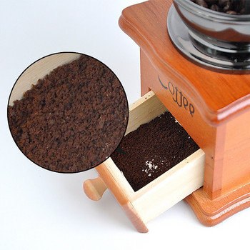 Κλασικό ξύλινο χειροκίνητο μύλος καφέ από ανοξείδωτο χάλυβα Ρετρό κόκκους καφέ Μύλος καφετιέρας Spice Κεραμικό Millston υψηλής ποιότητας
