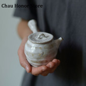 150 ml japán stílusú durva kerámia oldalsó fogantyús teáskanna kézzel készített vintage teáskanna Kung Fu Tea Master Pot kávés bögre ajándékcsomagolás