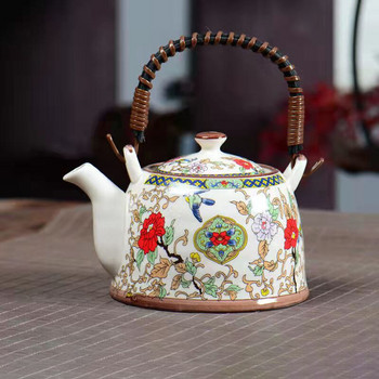 Висококачествен синьо-бял порцеланов чайник 900 ml Kung Fu Чаен сервиз Отопляема кана Чайна тенджера Чайници Пуер Чаша Китайска чаша Глина