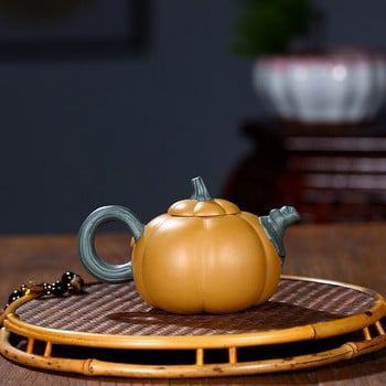 Yixing лилав пясък гърне ръчно изработена сурова руда сегмент тиква гърне двуцветен домакински чайник подарък комплект чай подарък комплект чай