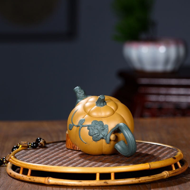 Yixing purpurinis smėlio puodas rankų darbo žaliavinės rūdos segmento purvo moliūgų puodas dviejų spalvų buitinis arbatinukas dovanų arbatos rinkinys dovanų arbatos rinkinys