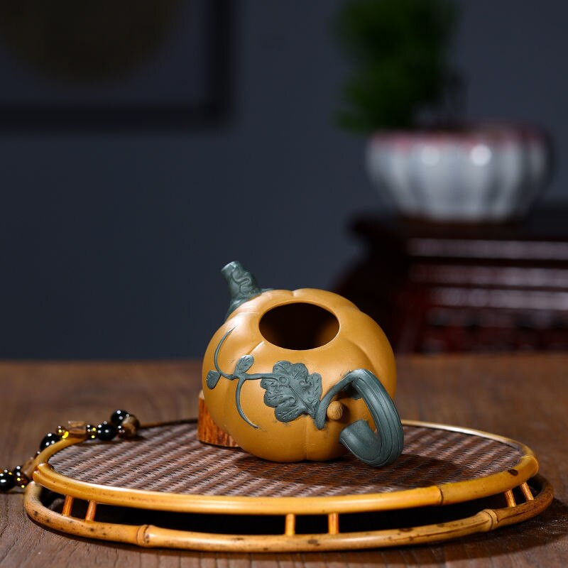 Yixing purpurinis smėlio puodas rankų darbo žaliavinės rūdos segmento purvo moliūgų puodas dviejų spalvų buitinis arbatinukas dovanų arbatos rinkinys dovanų arbatos rinkinys