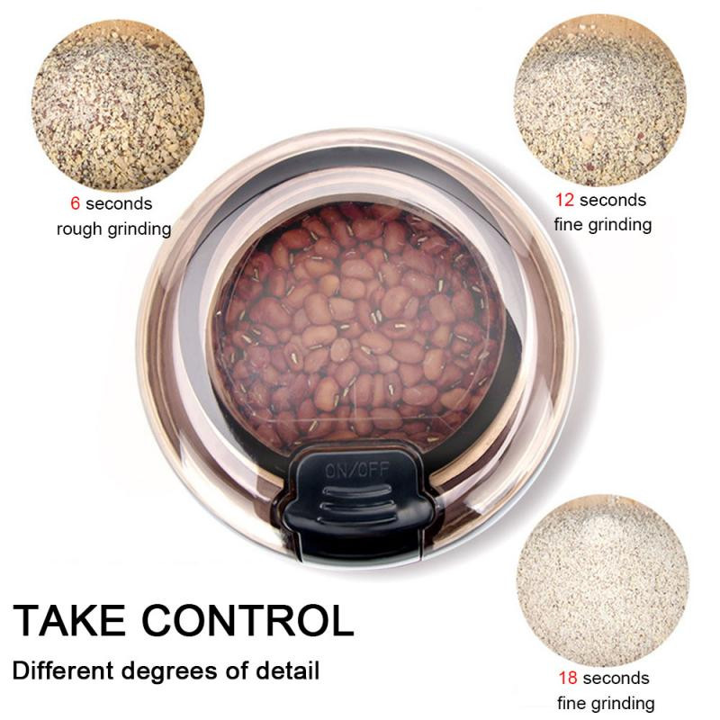 Elektrinis kavos malūnėlis 400W Elektrinis kavos malūnėlis Nerūdijantis plienas Pupelės Prieskoniai Riešutai Malimas Rankinis aparatas Virtuvės reikmenys